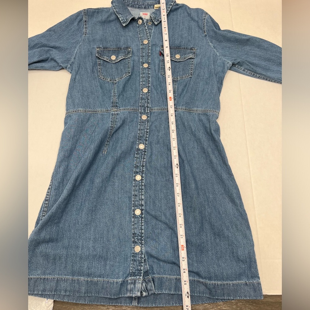 Levi's Blue Long Sleeve Denim Dress - Picture 4 of 6